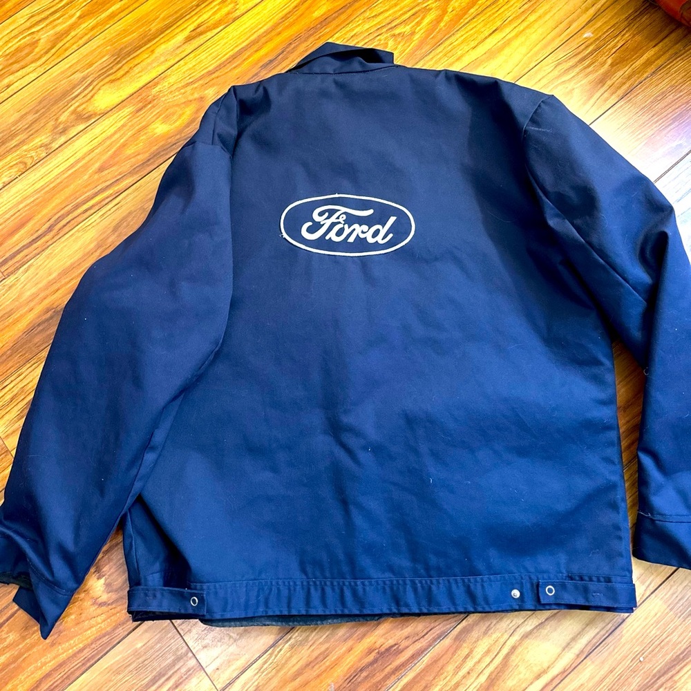 Vintage 80s 90s Ford Factory assembly line jacket embroidered logo - 3XL
